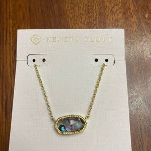 Kendra Scott Elisa Abalone Shell  Gold Necklace